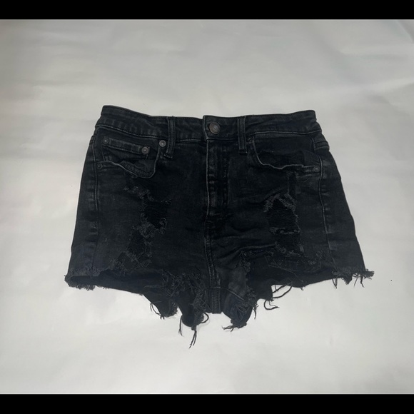 Aeropostale cute black ripped jean shorts - Picture 1 of 3